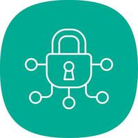 Safe Line Curve Icon vector
