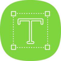 Font Line Curve Icon vector
