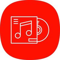 Cd cover Line Curve Icon vector