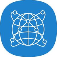 Internet Line Curve Icon vector