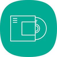 Disc Line Curve Icon vector