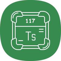 Tennessine Line Curve Icon vector