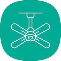 Fan Line Curve Icon vector