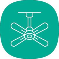 Fan Line Curve Icon vector