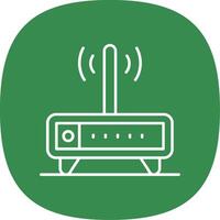 Modem Line Curve Icon vector