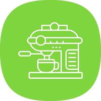 Coffee machine Line Curve Icon vector