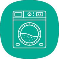 Laundry Line Curve Icon vector