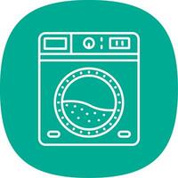 Laundry Line Curve Icon vector