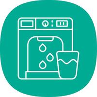 Dispenser Line Curve Icon vector