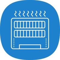 Heater Line Curve Icon vector