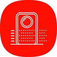 Purifier Line Curve Icon vector