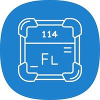 Flerovium Line Curve Icon vector