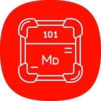 Mendelevium Line Curve Icon vector