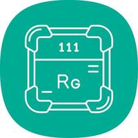 Roentgenium Line Curve Icon vector