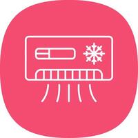 Conditioner Line Curve Icon vector