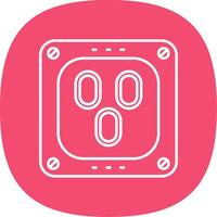 Outlet Line Curve Icon vector