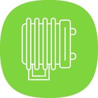 Heater Line Curve Icon vector