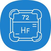 Hafnium Line Curve Icon vector