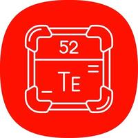 Tellurium Line Curve Icon vector