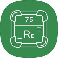 renio línea curva icono vector