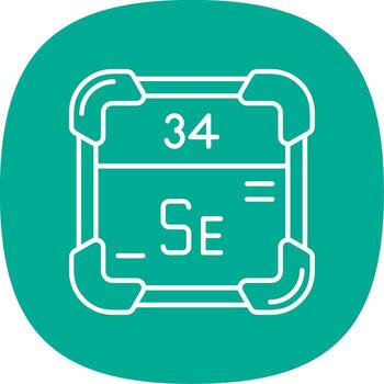Selenium Line Curve Icon vector