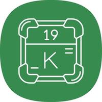 Potassium Line Curve Icon vector