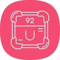 Uranium Line Curve Icon vector