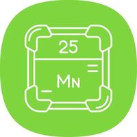 Manganese Line Curve Icon vector