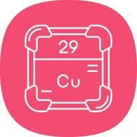 Copper Line Curve Icon vector
