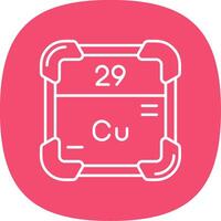 Copper Line Curve Icon vector