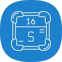 Sulfur Line Curve Icon vector