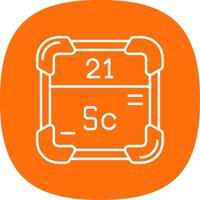 Scandium Line Curve Icon vector