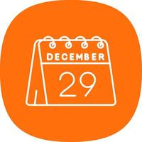 29th of December Line Curve Icon vector