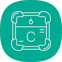 Carbon Line Curve Icon vector