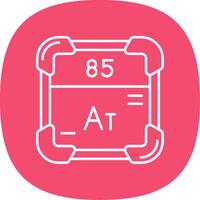 Astatine Line Curve Icon vector