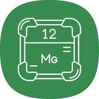 Magnesium Line Curve Icon vector