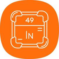 Indium Line Curve Icon vector