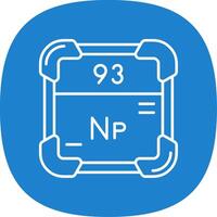 Neptunium Line Curve Icon vector