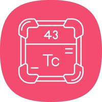 Technetium Line Curve Icon vector