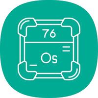 Osmium Line Curve Icon vector