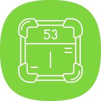 Iodine Line Curve Icon vector