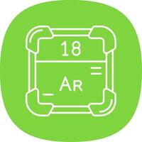 Argon Line Curve Icon vector