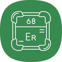 Erbium Line Curve Icon vector