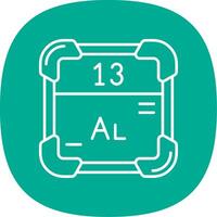 Aluminum Line Curve Icon vector