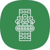 Totem Line Curve Icon vector