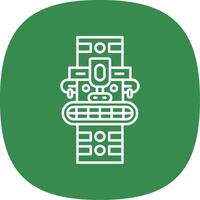 Totem Line Curve Icon vector