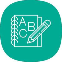Notebook Line Curve Icon vector
