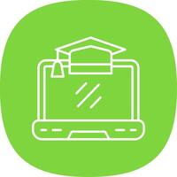 University Line Curve Icon vector