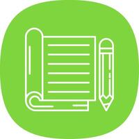 Notebook Line Curve Icon vector