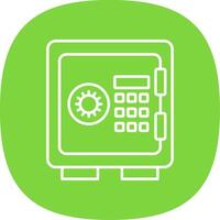 Lockers Line Curve Icon vector